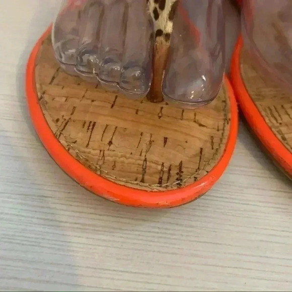 Arturo Chiang Orange and Leopard Sandals - Picture 7 of 12